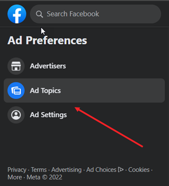 Ads topic Facebook