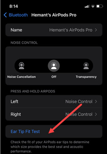 AirPods Pro Ear Tip Fit Test