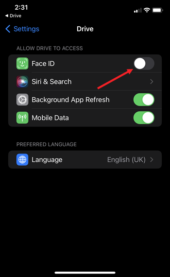 Allow FaceID