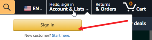 Amazon Sign In