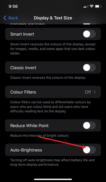 Auto-brightness off