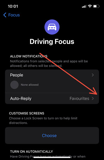 Auto-reply text for iPhone