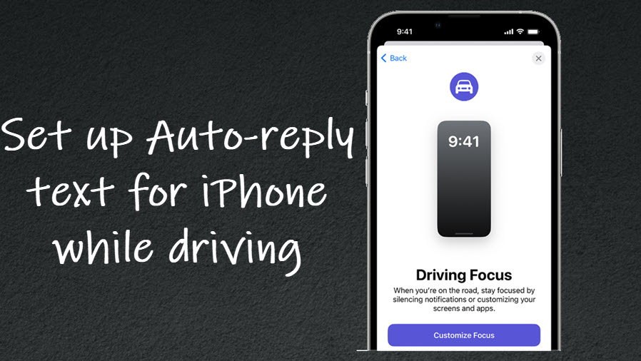 Auto-reply text while driving