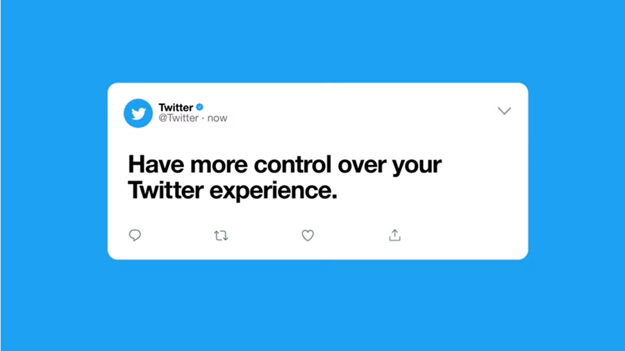 Control experience on Twitter