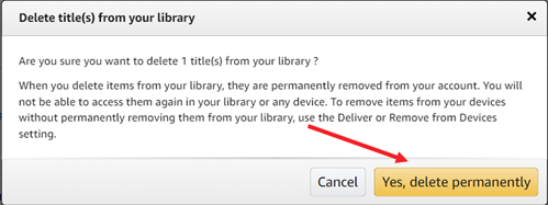 Delete Kindle book permanently