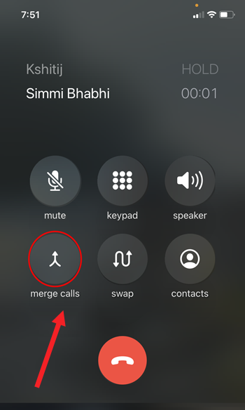 Merge Calls on iPhone
