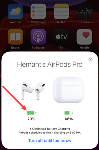 No AirPods Charging Icon