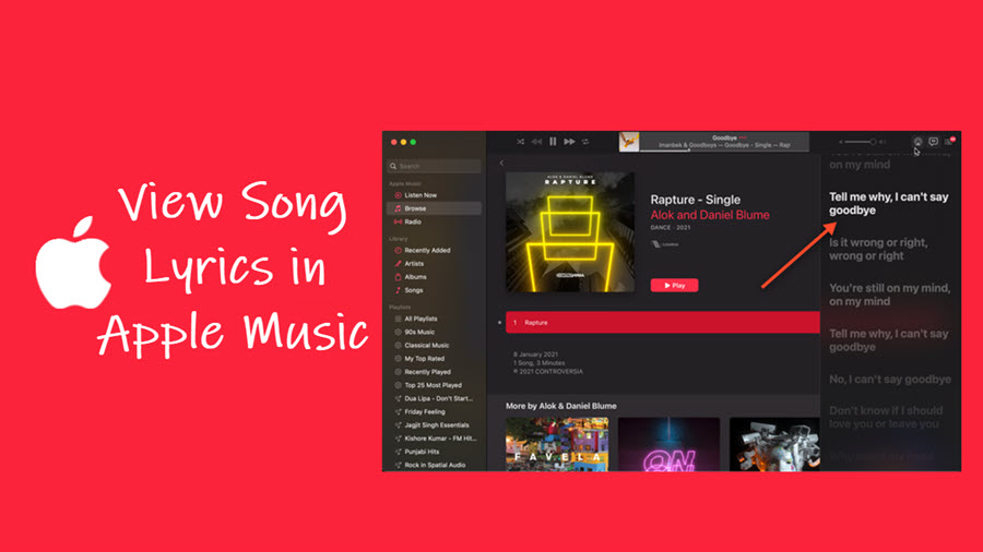 Song Lyrics in Apple Music