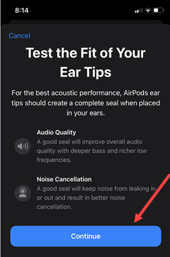 Test the Fit for Ear Tips