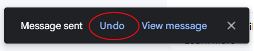 Undo button in Gmail