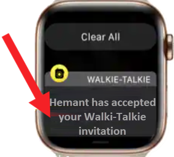 Walkie-talkie invitation accepted
