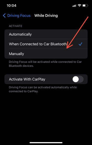 When connected to car bluetooth