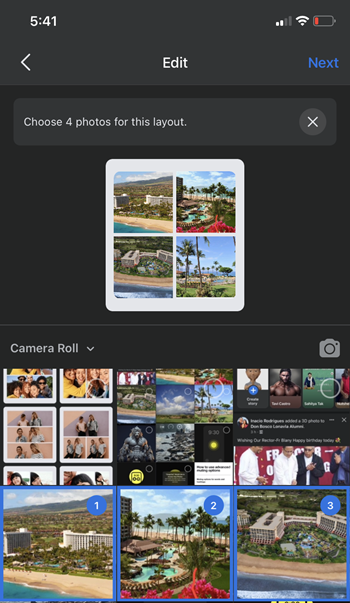 Add photos to layout