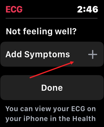Add symptoms to ECG app