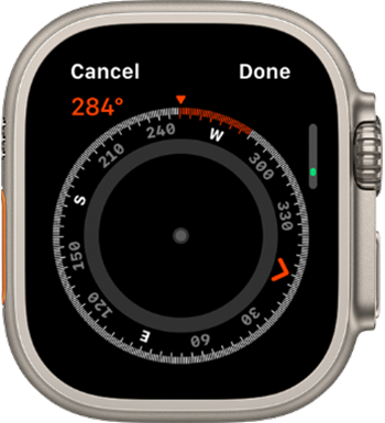 Apple Watch Ultra Compass app direction