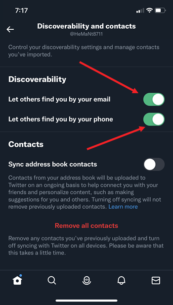 Control your discoverability on Twitter