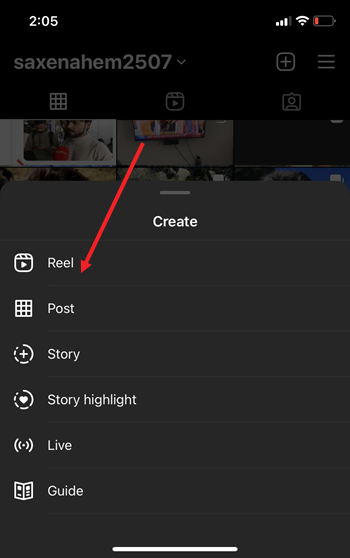 Create Instagram Reels