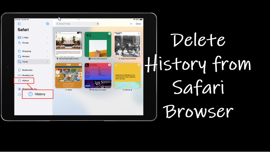 Delete history from Safari