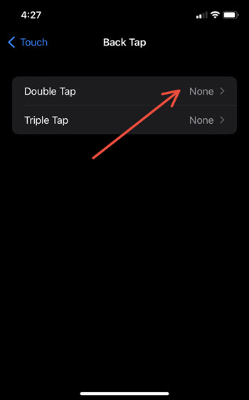 Double-tap iPhone Shortcut