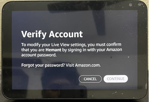 Enter Amazon Account Password