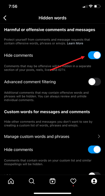 Hide Comments on Instagram