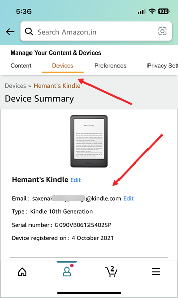 Kindle Email Address