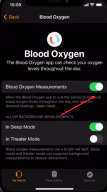 Measure Blood Oxygen level with Apple Watch