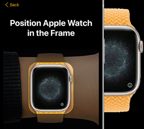 Position Apple Watch in Frame