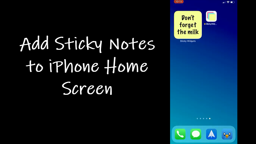 Sticky Notes on Home Screen