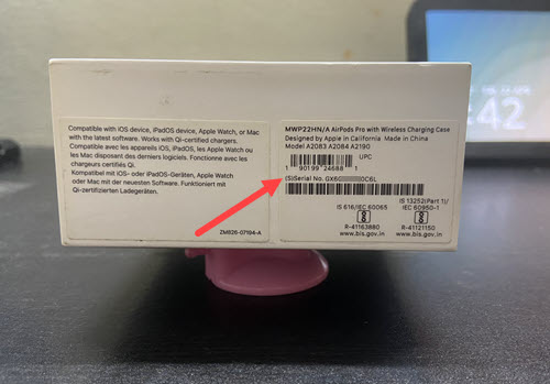 AirPods Serial Number Print