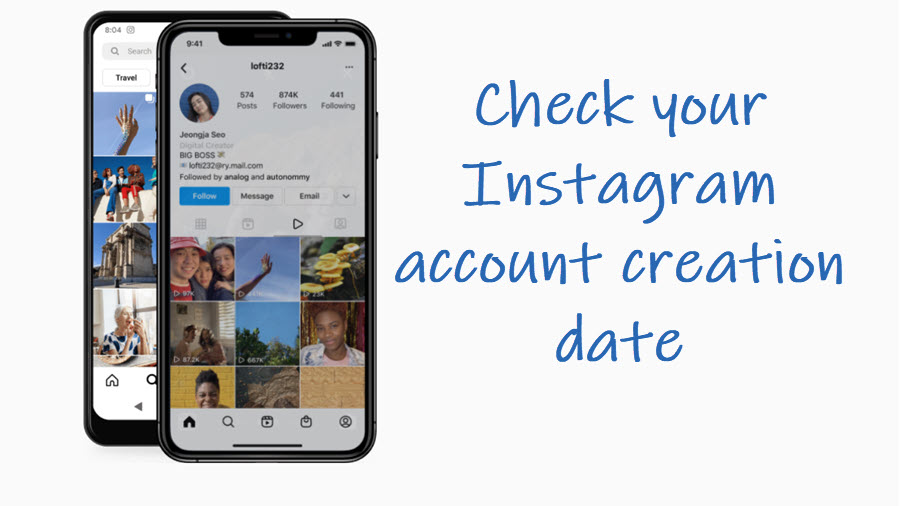 Check Instagram account creation date