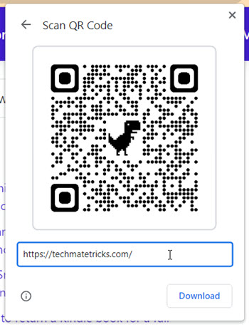 Create a QR code for URL