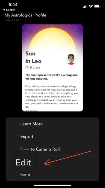 Edit Astrology Profile