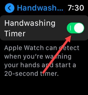 Enable Handwashing Timer