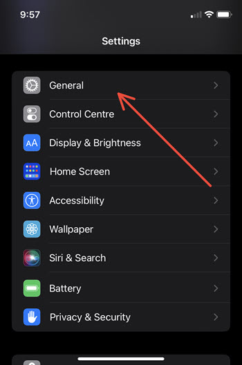 General iPhone settings