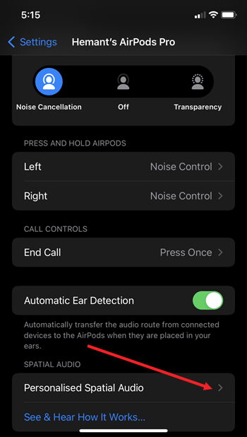 Personalised Spatial Audio