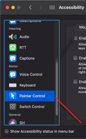 Pointer Control