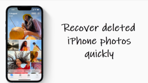 Recover deleted photos on iPhone