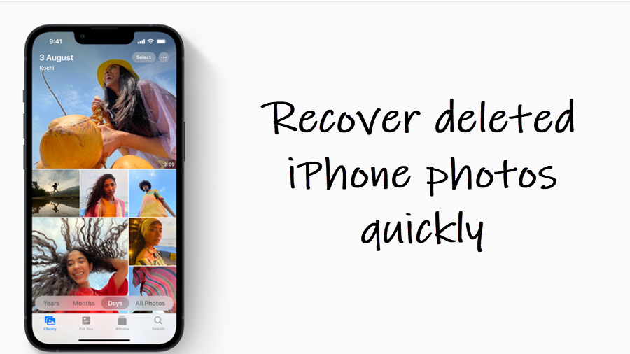 Recover deleted photos on iPhone