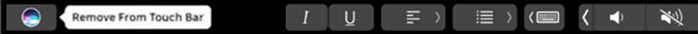 Remove Siri from Touch Bar