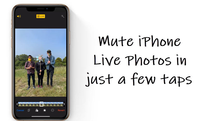 Remove iPhone Live Photos sound
