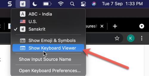 Show Keyboard Viewer