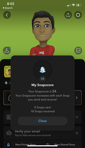 Snapchat Score Points