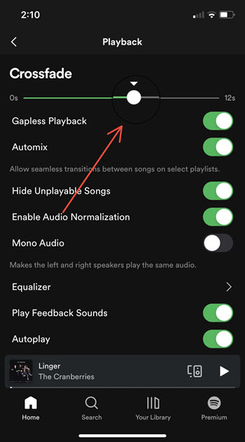 Crossfade in Spotify