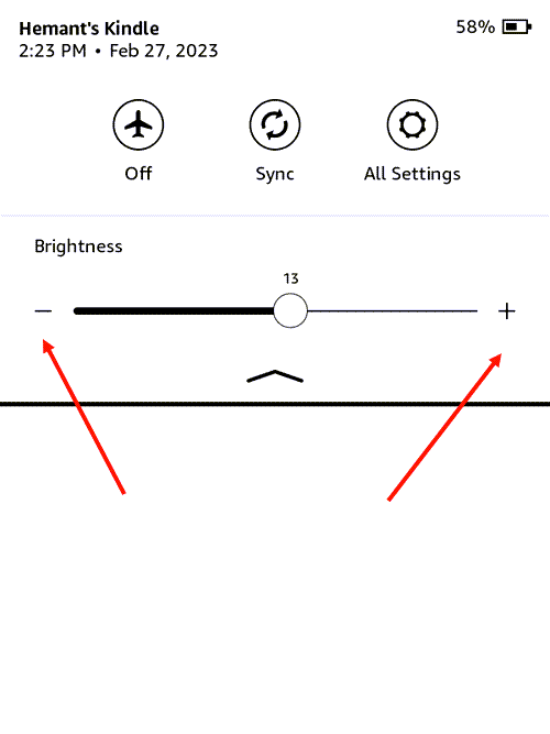Kindle Paperwhite brightness
