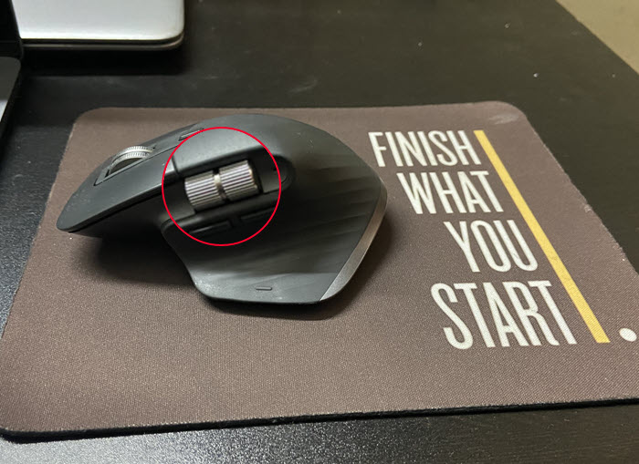 MX Master 3 mouse horizontal scroll wheel