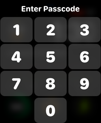 Passcode for Apple Watch