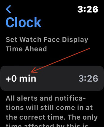 Set Apple Watch Display time ahead