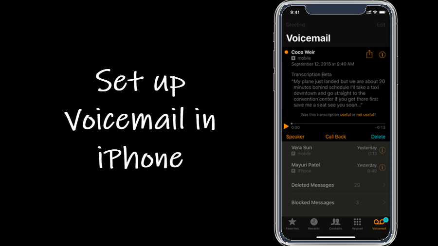 Set up voicemail in iPhone