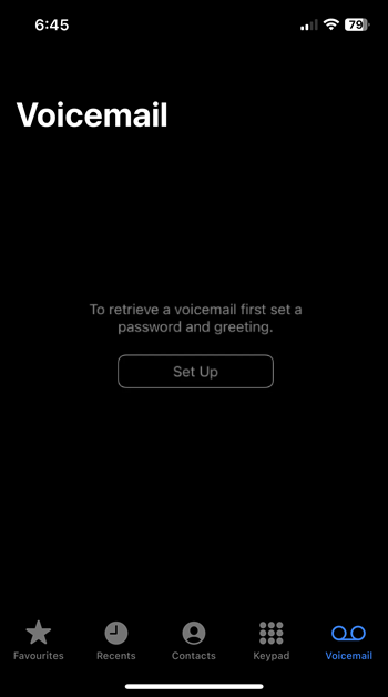 Setting up iPhone voicemail